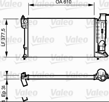 Valeo 731180 - Радиатор, охлаждане на двигателя vvparts.bg