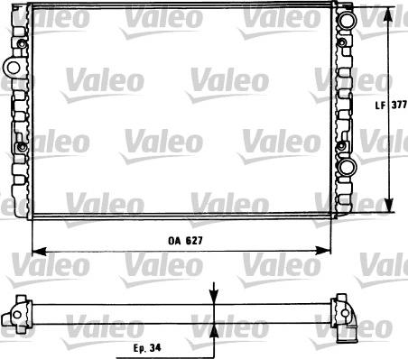 Valeo 731127 - Радиатор, охлаждане на двигателя vvparts.bg