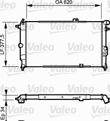 Valeo 731174 - Радиатор, охлаждане на двигателя vvparts.bg