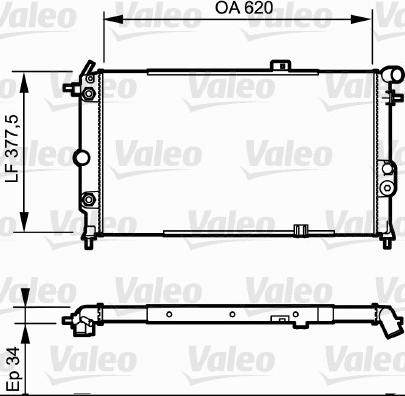 Valeo 731175 - Радиатор, охлаждане на двигателя vvparts.bg