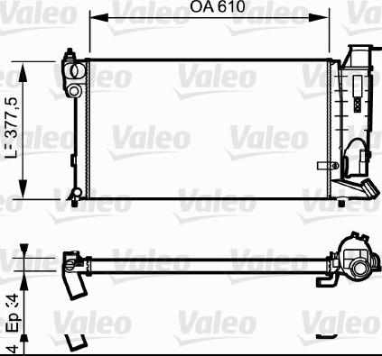 Valeo 731176 - Радиатор, охлаждане на двигателя vvparts.bg