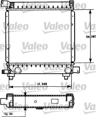 Valeo 731172 - Радиатор, охлаждане на двигателя vvparts.bg