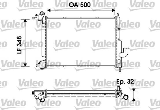 Valeo 731845 - Радиатор, охлаждане на двигателя vvparts.bg