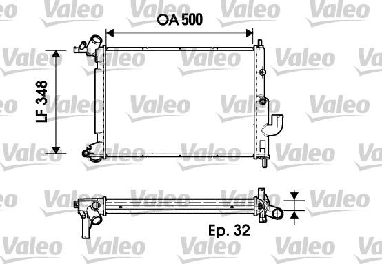 Valeo 731846 - Радиатор, охлаждане на двигателя vvparts.bg