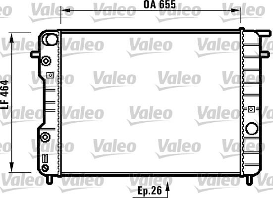 Valeo 731840 - Радиатор, охлаждане на двигателя vvparts.bg