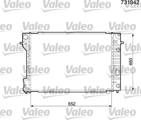 Valeo 731842 - Радиатор, охлаждане на двигателя vvparts.bg