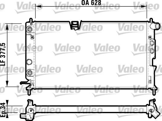 Valeo 731847 - Радиатор, охлаждане на двигателя vvparts.bg