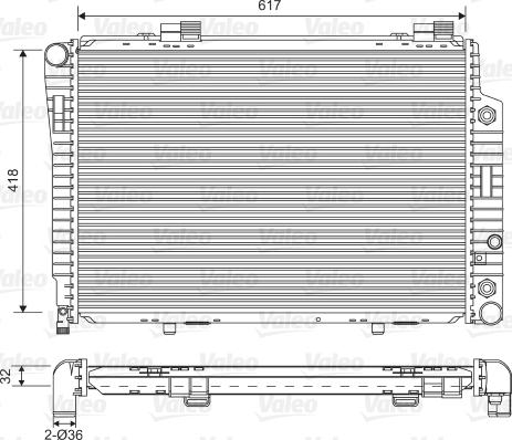 Valeo 731805 - Радиатор, охлаждане на двигателя vvparts.bg