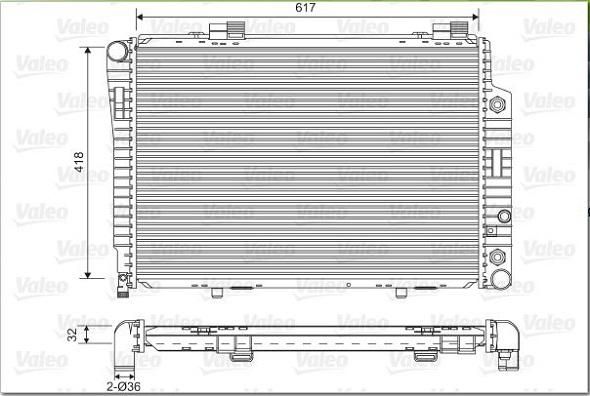 Valeo 731805 - Радиатор, охлаждане на двигателя vvparts.bg