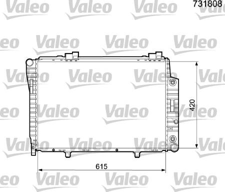 Valeo 731808 - Радиатор, охлаждане на двигателя vvparts.bg