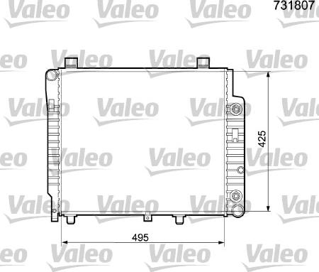 Valeo 731807 - Радиатор, охлаждане на двигателя vvparts.bg