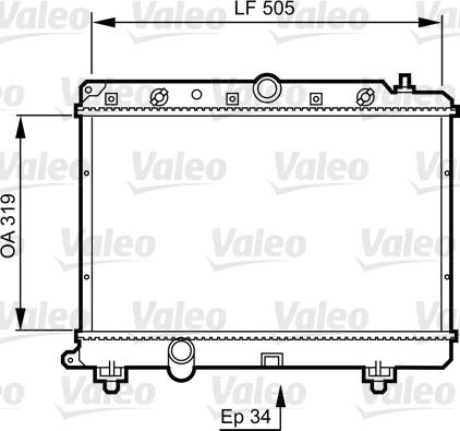 Valeo 731817 - Радиатор, охлаждане на двигателя vvparts.bg