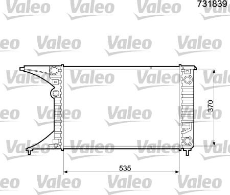 Valeo 731839 - Радиатор, охлаждане на двигателя vvparts.bg