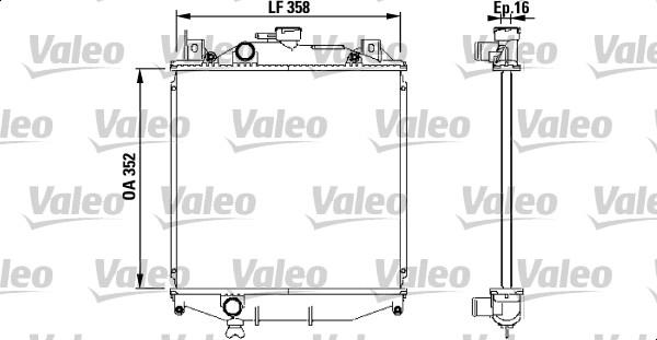 Valeo 731828 - Радиатор, охлаждане на двигателя vvparts.bg