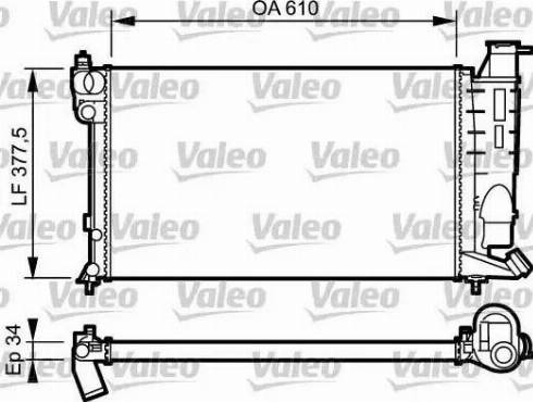 Valeo 731390 - Радиатор, охлаждане на двигателя vvparts.bg