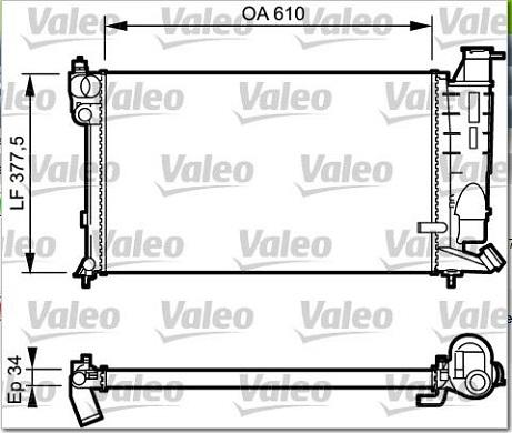 Valeo 731391 - Радиатор, охлаждане на двигателя vvparts.bg