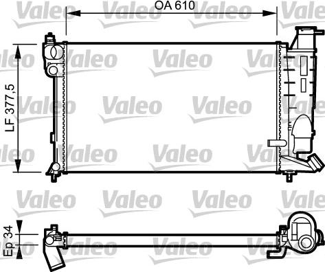 Valeo 731391 - Радиатор, охлаждане на двигателя vvparts.bg