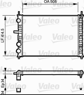 Valeo 731306 - Радиатор, охлаждане на двигателя vvparts.bg