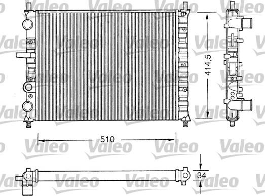 Valeo 731303 - Радиатор, охлаждане на двигателя vvparts.bg