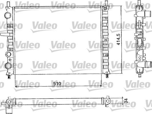 Valeo 731302 - Радиатор, охлаждане на двигателя vvparts.bg