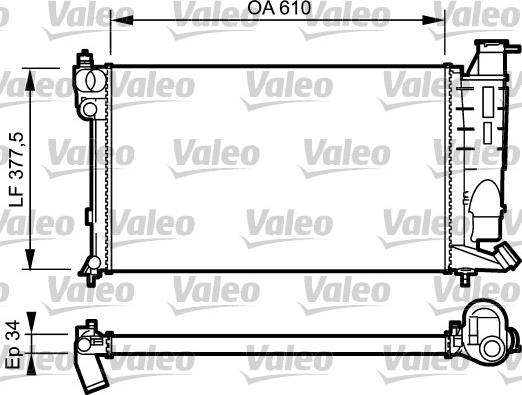 Valeo 731389 - Радиатор, охлаждане на двигателя vvparts.bg