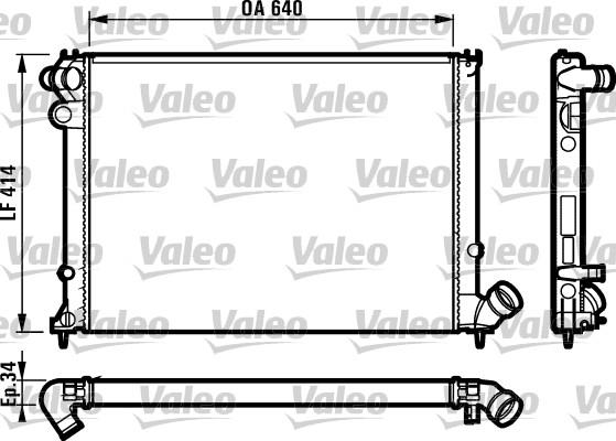 Valeo 731384 - Радиатор, охлаждане на двигателя vvparts.bg