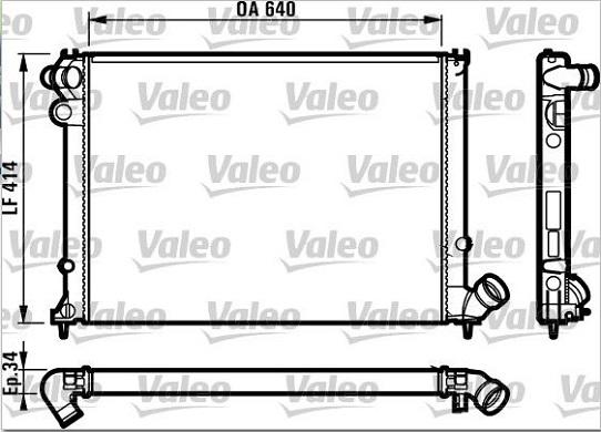 Valeo 731382 - Радиатор, охлаждане на двигателя vvparts.bg