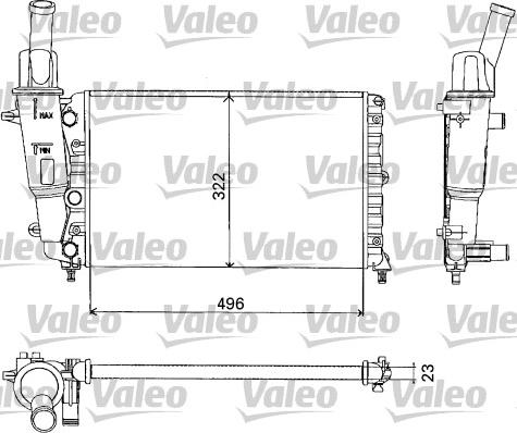 Valeo 731375 - Радиатор, охлаждане на двигателя vvparts.bg