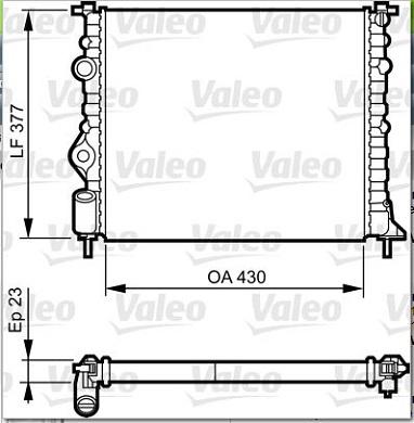 Valeo 731378 - Радиатор, охлаждане на двигателя vvparts.bg