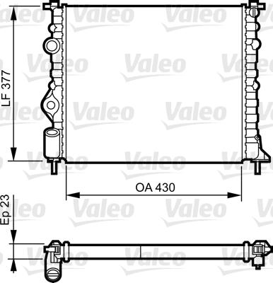 Valeo 731378 - Радиатор, охлаждане на двигателя vvparts.bg