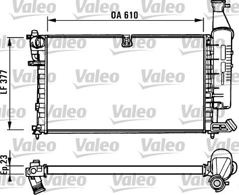 Valeo 731296 - Радиатор, охлаждане на двигателя vvparts.bg