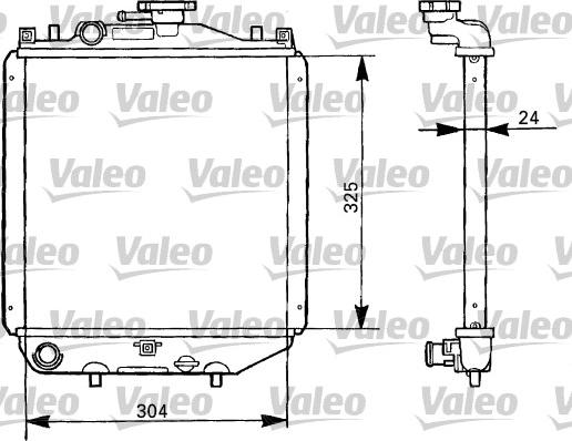 Valeo 731290 - Радиатор, охлаждане на двигателя vvparts.bg