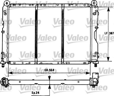 Valeo 731252 - Радиатор, охлаждане на двигателя vvparts.bg