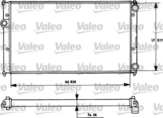 Valeo 731265 - Радиатор, охлаждане на двигателя vvparts.bg