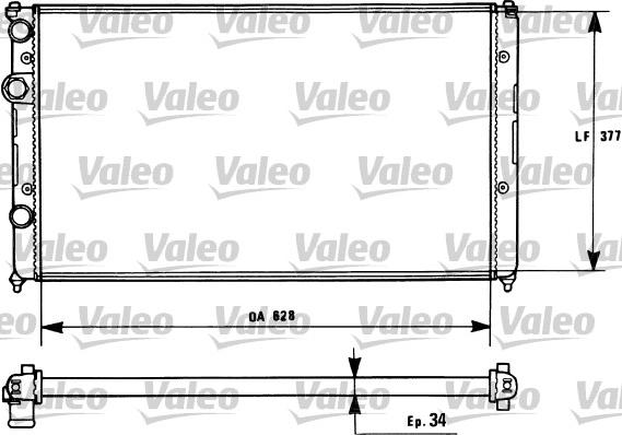 Valeo 731267 - Радиатор, охлаждане на двигателя vvparts.bg