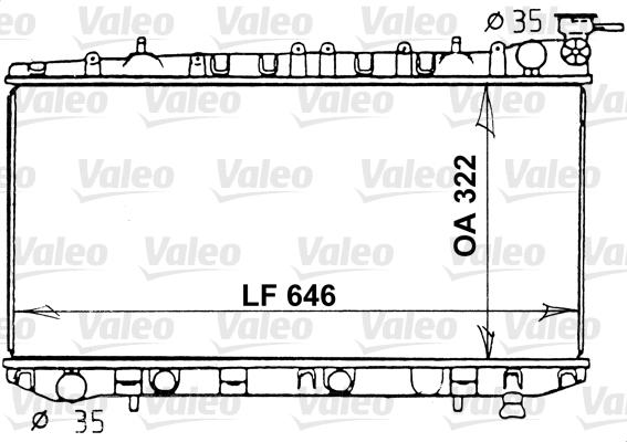 Valeo 731202 - Радиатор, охлаждане на двигателя vvparts.bg