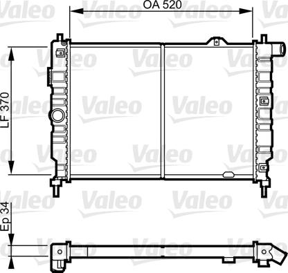 Valeo 731217 - Радиатор, охлаждане на двигателя vvparts.bg