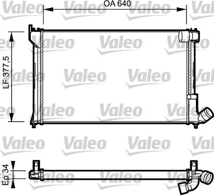 Valeo 731289 - Радиатор, охлаждане на двигателя vvparts.bg