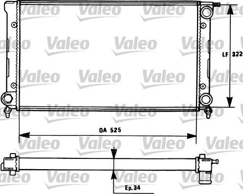 Valeo 731272 - Радиатор, охлаждане на двигателя vvparts.bg