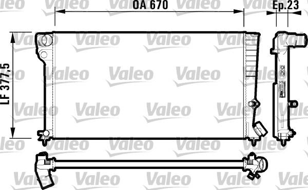 Valeo 731744 - Радиатор, охлаждане на двигателя vvparts.bg