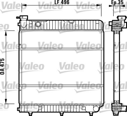 Valeo 731741 - Радиатор, охлаждане на двигателя vvparts.bg