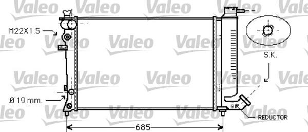 Valeo 731754 - Радиатор, охлаждане на двигателя vvparts.bg