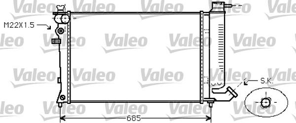 Valeo 731753 - Радиатор, охлаждане на двигателя vvparts.bg