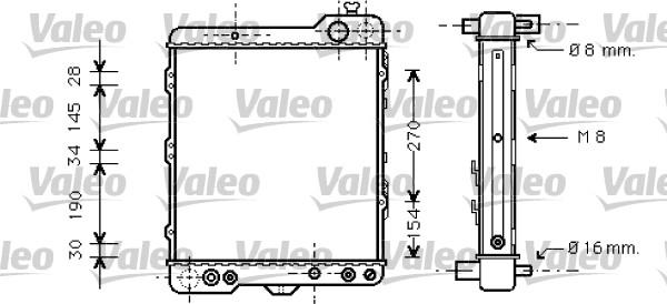 Valeo 731760 - Радиатор, охлаждане на двигателя vvparts.bg