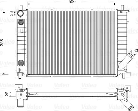 Valeo 731768 - Радиатор, охлаждане на двигателя vvparts.bg