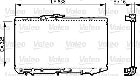 Valeo 731713 - Радиатор, охлаждане на двигателя vvparts.bg