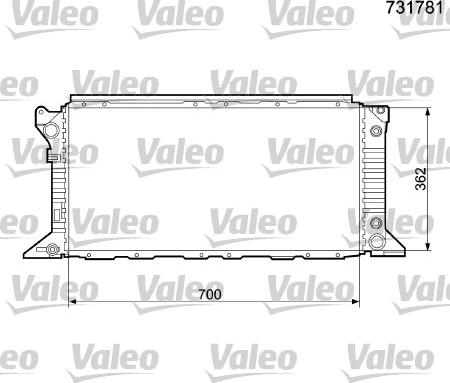 Valeo 731781 - Радиатор, охлаждане на двигателя vvparts.bg