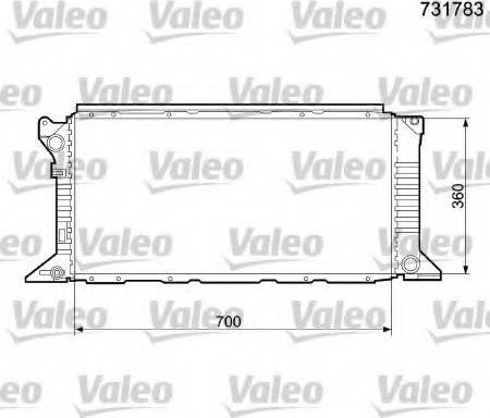 Valeo 731783 - Радиатор, охлаждане на двигателя vvparts.bg