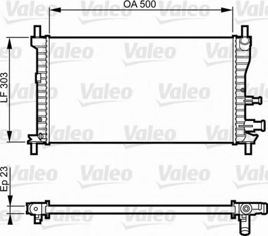 Valeo 731734 - Радиатор, охлаждане на двигателя vvparts.bg