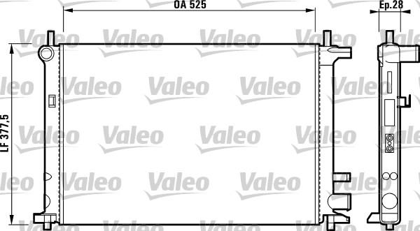 Valeo 731736 - Радиатор, охлаждане на двигателя vvparts.bg